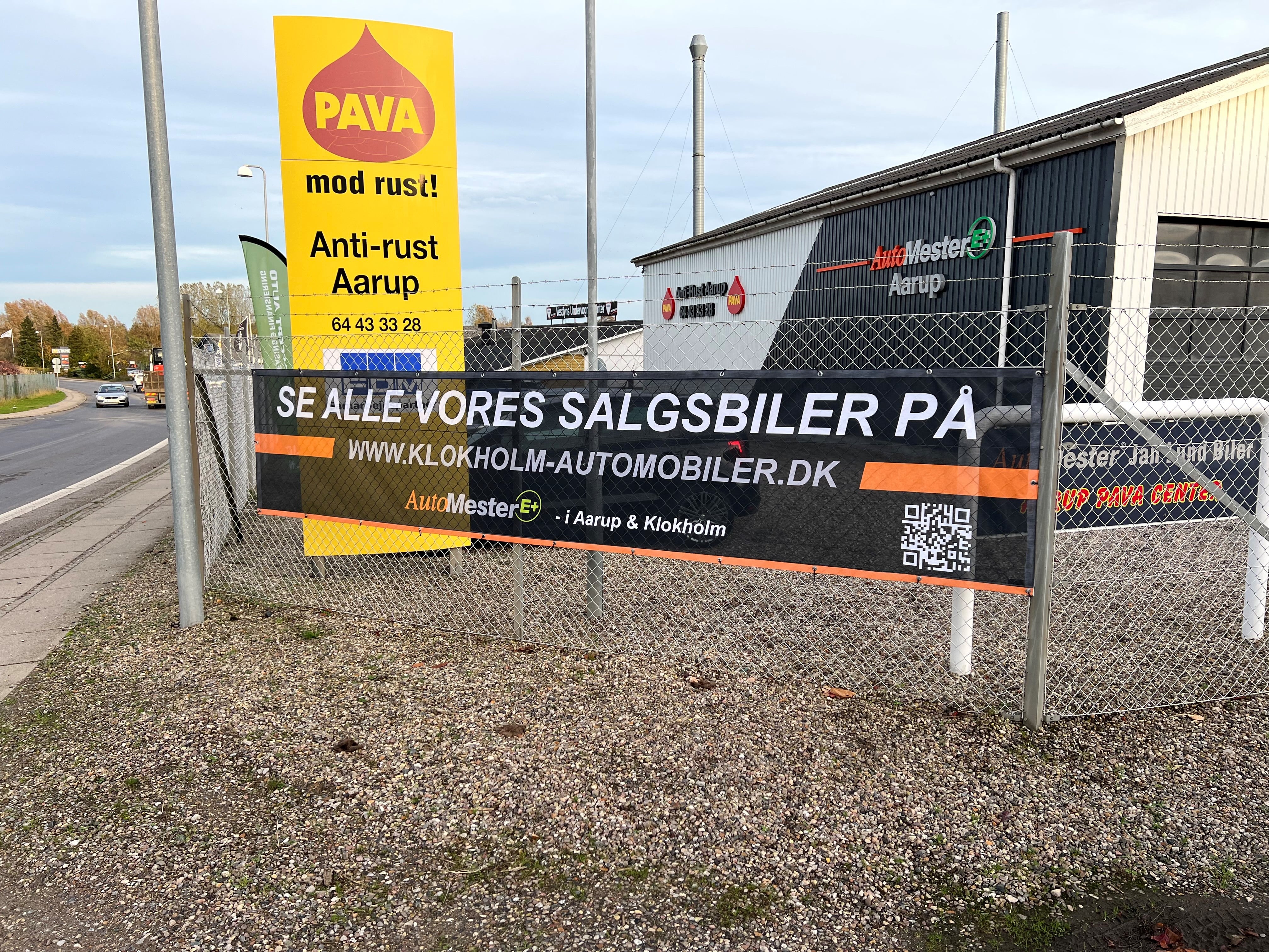 Banner til hegn for Klokholm