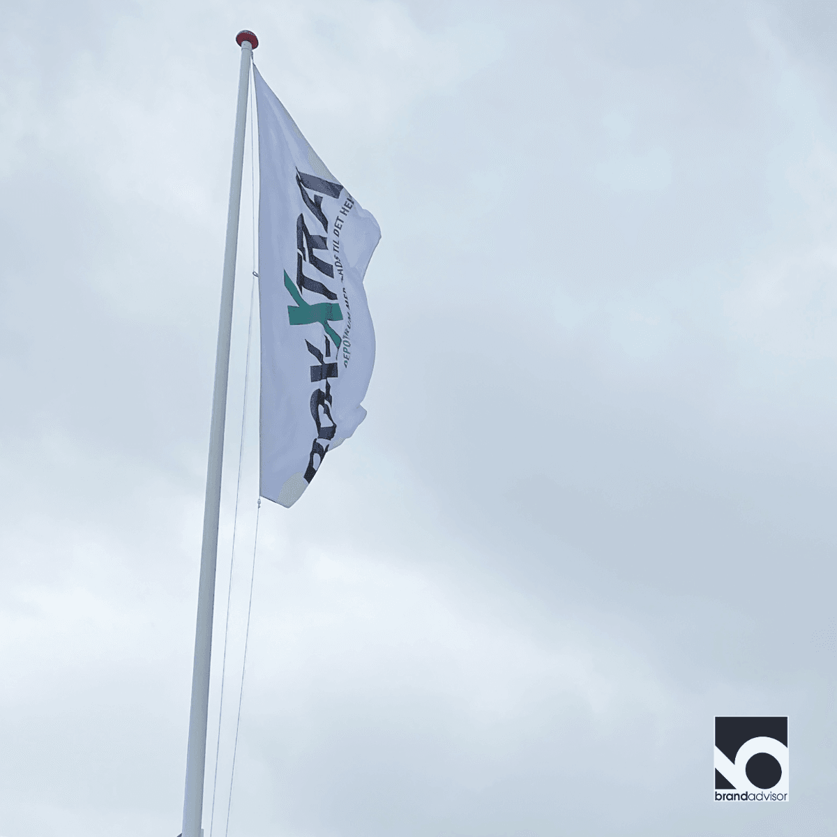 Topkvalitets flag med logo