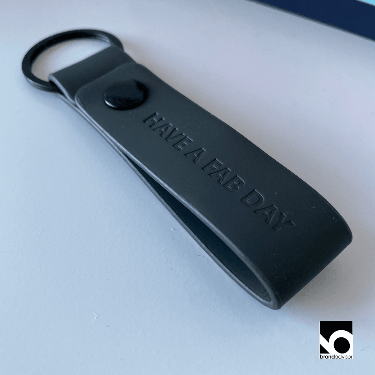 Nøglering med logo til Fyns Almennyttige Boligselskab