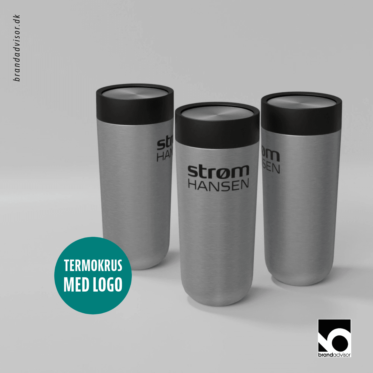 Krus med logo for Strøm Hansen