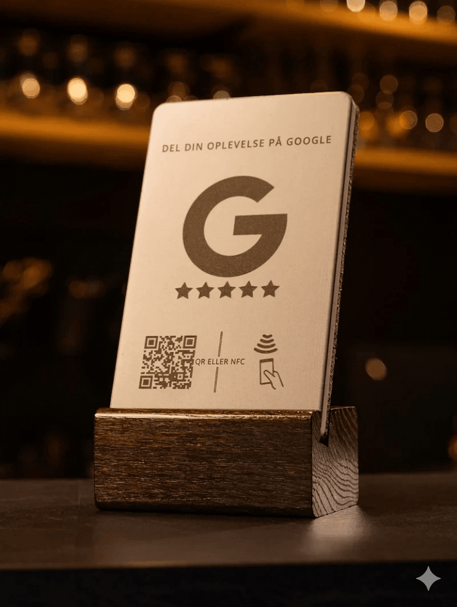 Google NFC og QR kode skilt
