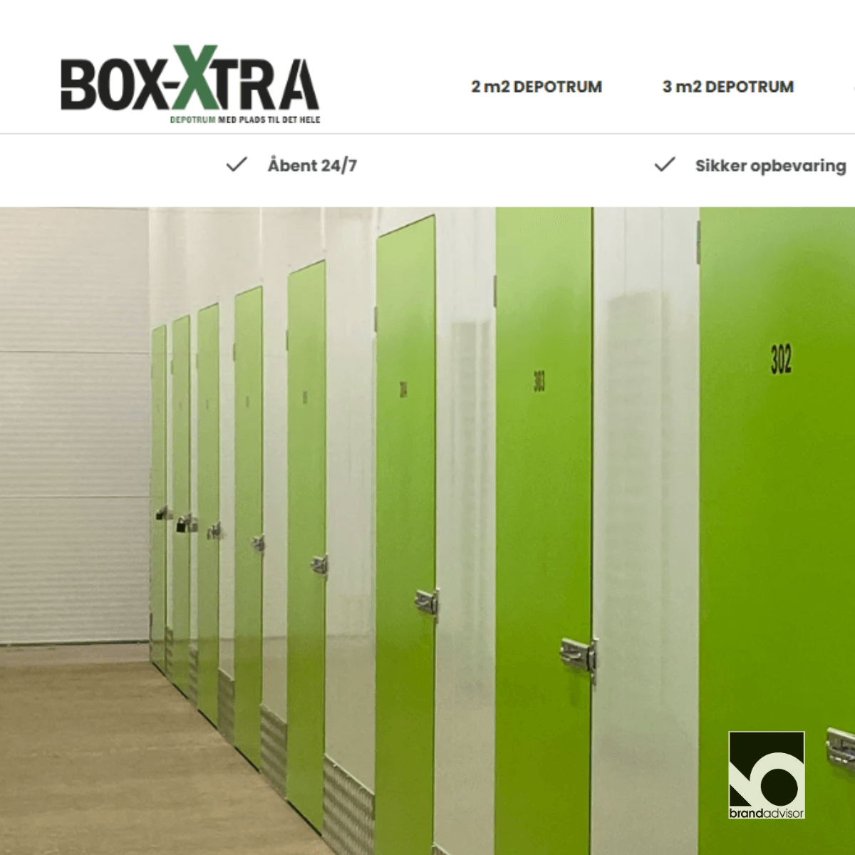 Hjemmeside til Box-xtra.dk - depotrum