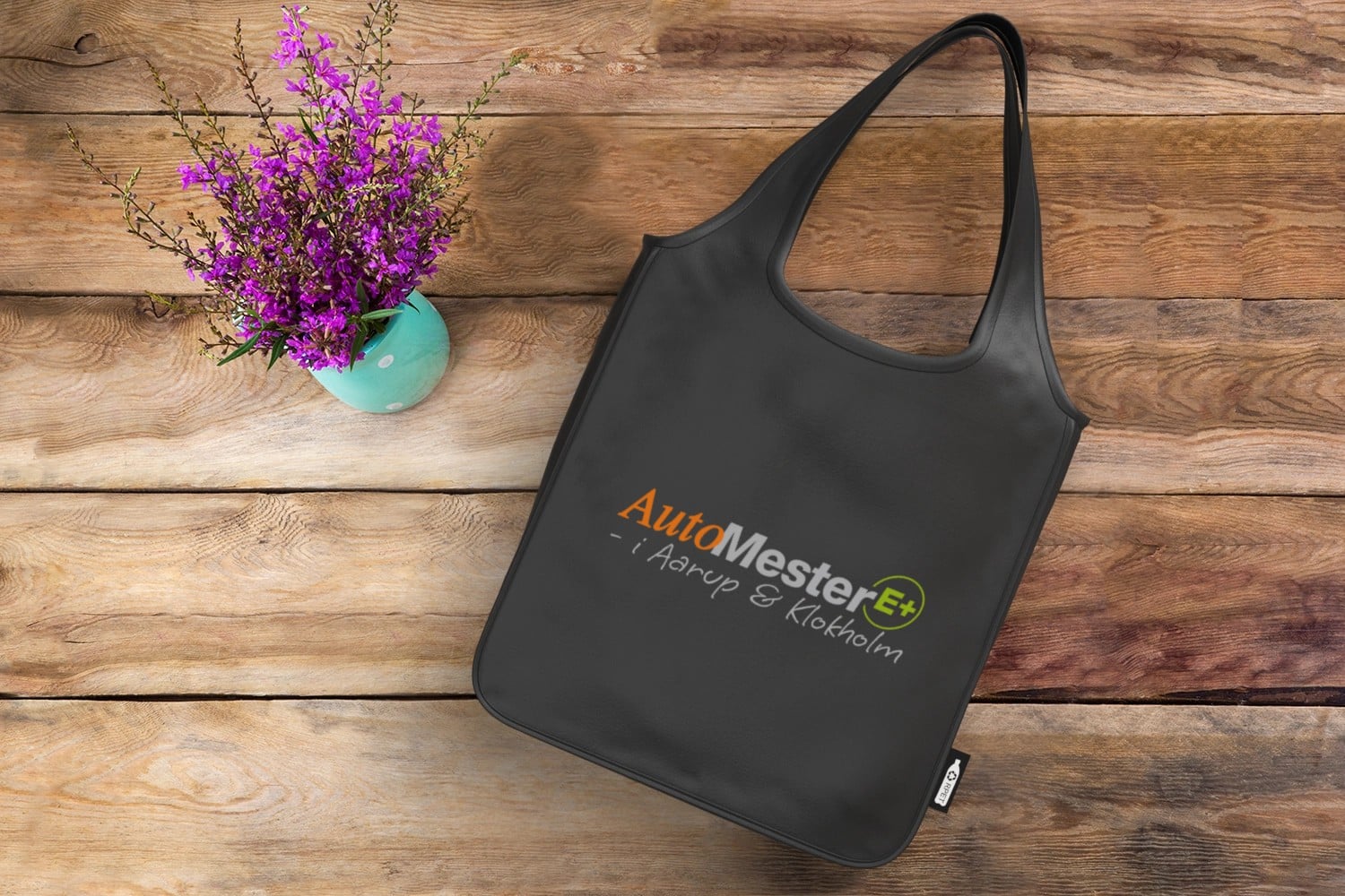 Mulepose med logo for Klokholm Automobiler